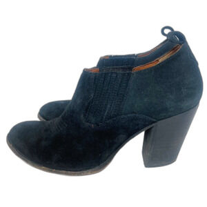 Frye Ilana Shootie Black Suede Bootie Ankle Boot Western Boho Size 10